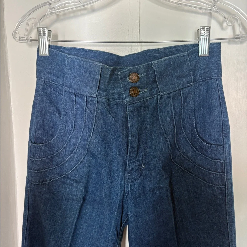 Vintage deadstock Texwood faded flare jeans 60s/70s - Picture 3 of 9
